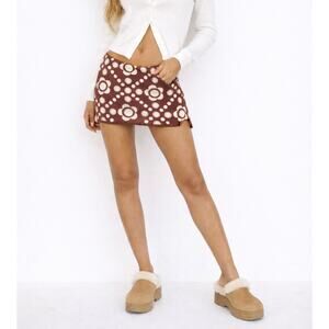 Urban Outfitters Knit Micro Mini Skirt Brown Size Small
